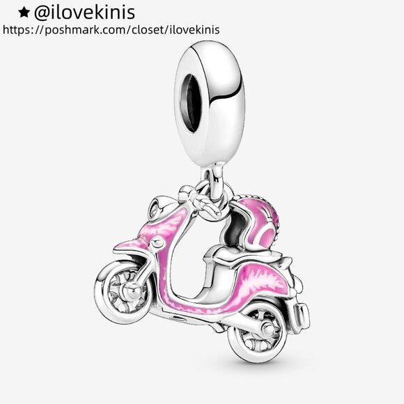 Pandora Pink Scooter Dangle Charm - Picture 1 of 5